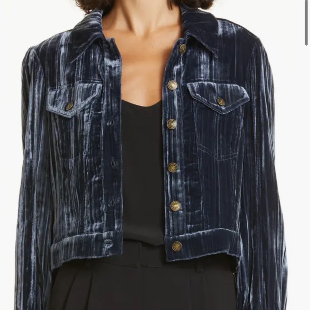 Cinq A Sept crushed velvet jacket - Picture 2 of 7